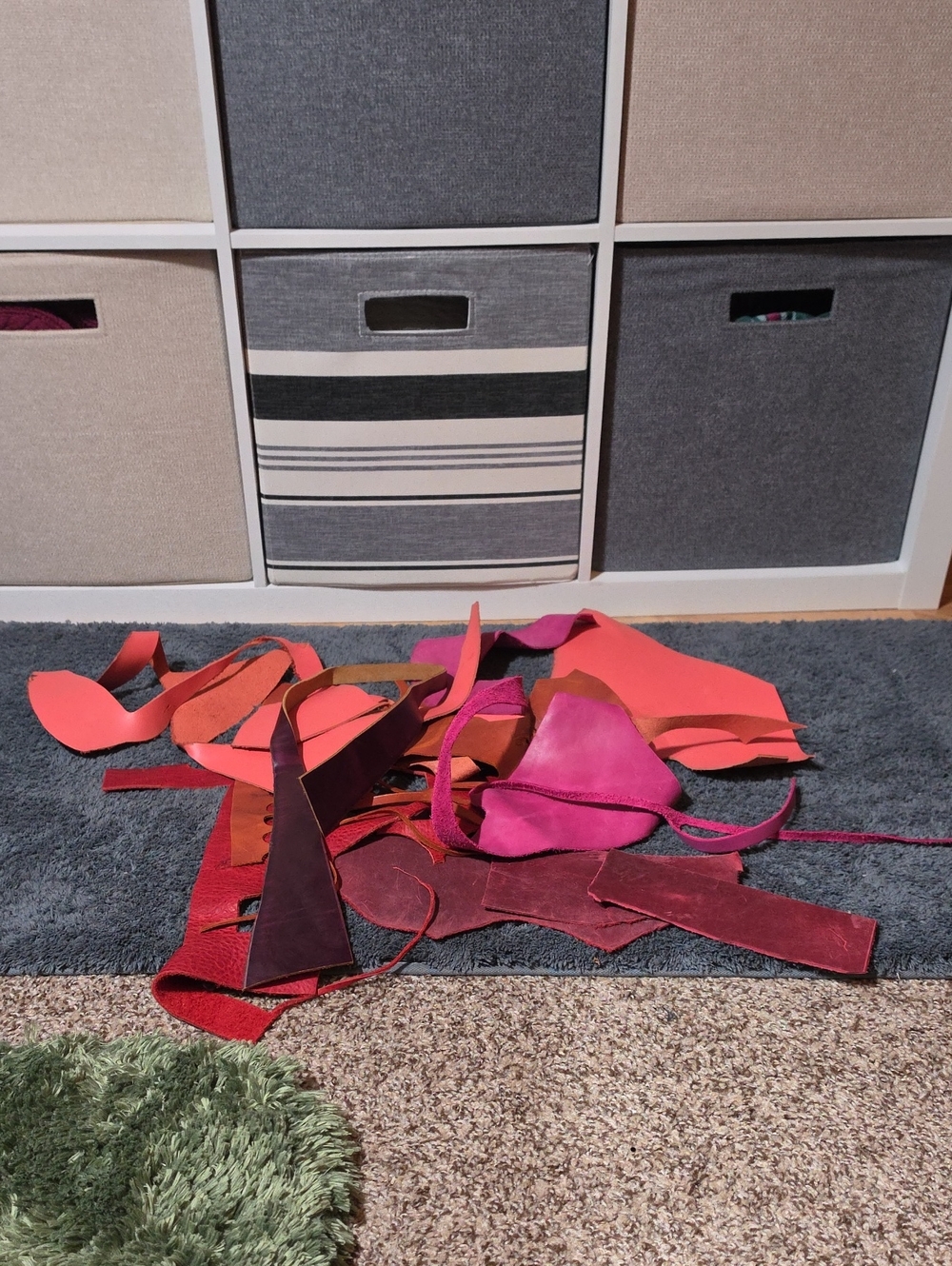 KMM Red Leather Scraps